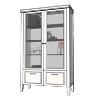 客厅装饰柜玄关展示柜子su模型