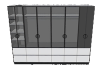 步入式衣柜储物柜子的su模型