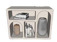 侘寂风置物架su模型