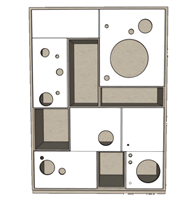 创意方格储物柜子SU模型
