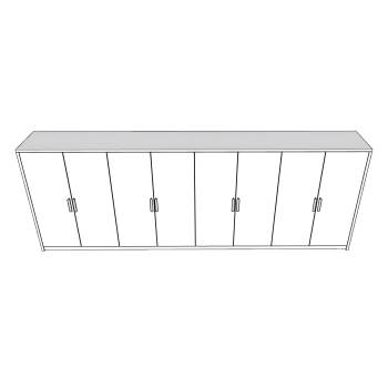 地柜排柜子办公柜su模型 SU模型下载