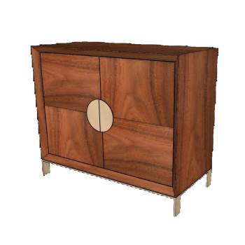 中式柜子矮柜家具SU模型 SU模型下载