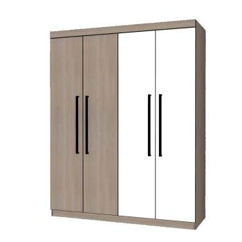 现代木制双开门衣柜子su模型 SU模型下载