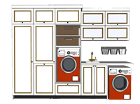 洗衣柜洗衣机组合3d草图模型