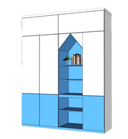 儿童柜书柜玩具柜子的su模型