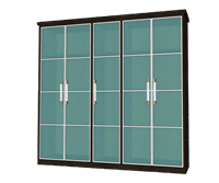 玻璃门展示储物柜子的su模型