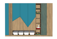 儿童多功能储物柜子su模型