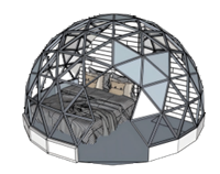 星空房泡泡屋阳光房的3D草图模型