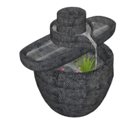 石磨景观流水小品3D草图模型 SketchUp模型截图 3D设计素材预览