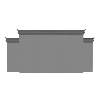 中式马头墙景观墙的su模型 SU模型下载