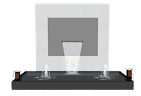 流水景墙水柱景观的su模型