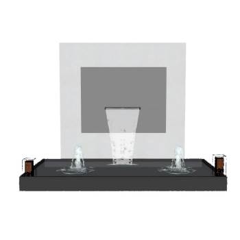 流水景墙水柱景观的su模型 SU模型下载