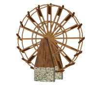 乡村水轮车su模型