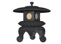 日式风格石灯笼草坪灯景观su模型