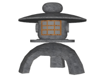 日式石灯笼景观su模型