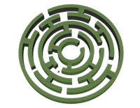 圆形迷宫su模型