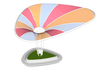 景观廊架座椅 SketchUp模型截图 3D设计素材预览