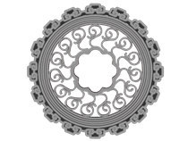 新中式风格的花窗su模型