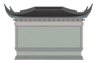 中式传统照壁影壁墙su模型
