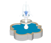 欧式小喷泉su模型