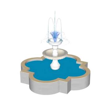欧式小喷泉su模型 SU模型下载
