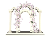 欧式拱门婚庆婚礼su模型
