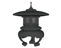 日式石灯笼景观小品su模型