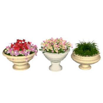 欧式花钵su模型 SU模型下载