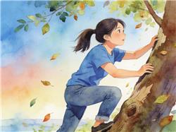 水彩画:“80后”上班族爬树成全国冠军