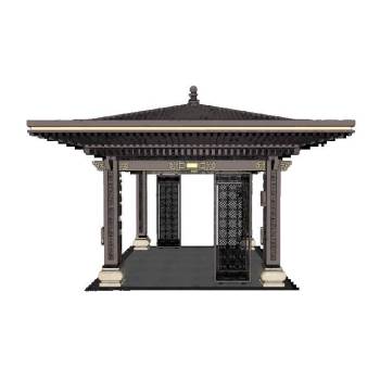 中式古典亭子su模型 SU模型下载