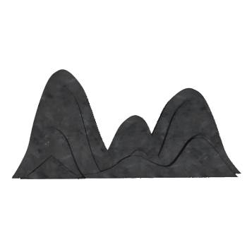 现代抽象山峦艺术摆件山脉石头su模型 SU模型下载