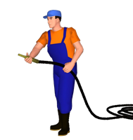 浇水工人人物su模型