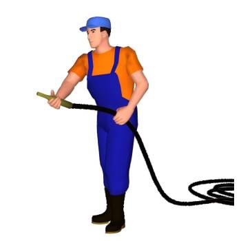 浇水工人人物su模型 SU模型下载