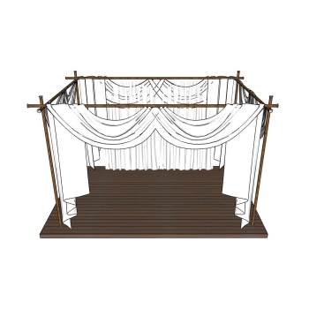 垂幔露营凉亭su模型 SU模型下载