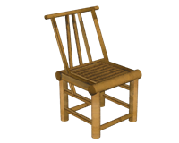 竹制椅子su模型