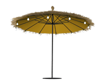 茅草遮阳伞su模型