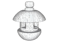 日式石灯笼景观组件su模型