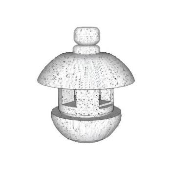 日式石灯笼景观组件su模型 SU模型下载