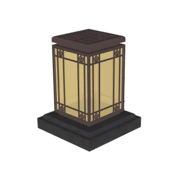 新中式草坪灯景观灯su模型 SU模型下载