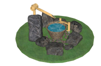 竹滴景观石头惊鹿su模型