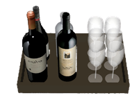 红酒瓶高脚杯装饰摆件su模型