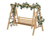 木制秋千椅藤蔓植物