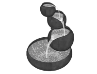 酒文化流水景观雕塑su模型