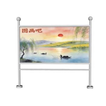 不锈钢宣传栏su模型 SU模型下载