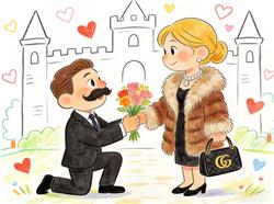 水彩画:留几手征婚要求女方是富婆