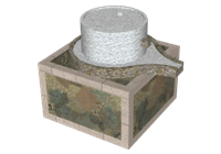 石磨景观小品su模型