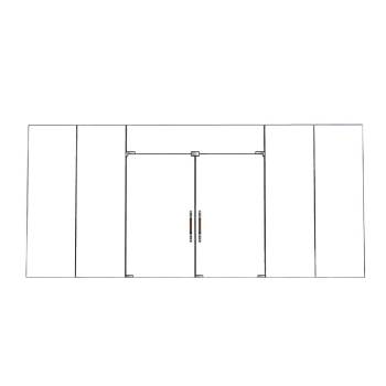 商铺玻璃门店门su模型 SU模型下载