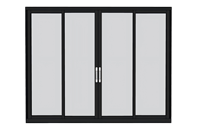 阳台推玻门阳台门su模型