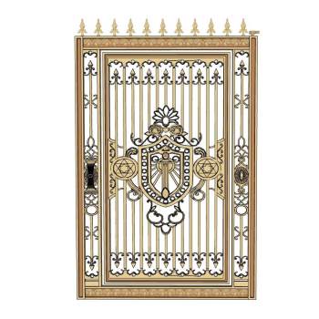 铁艺大门雕花构建物su模型 SU模型下载