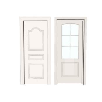 室内门房门单开门su模型 SU模型下载